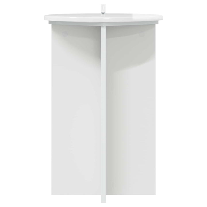 Planteholder 2 pcs Hvid højglans Ø40 x 60 cm Konstrueret træ