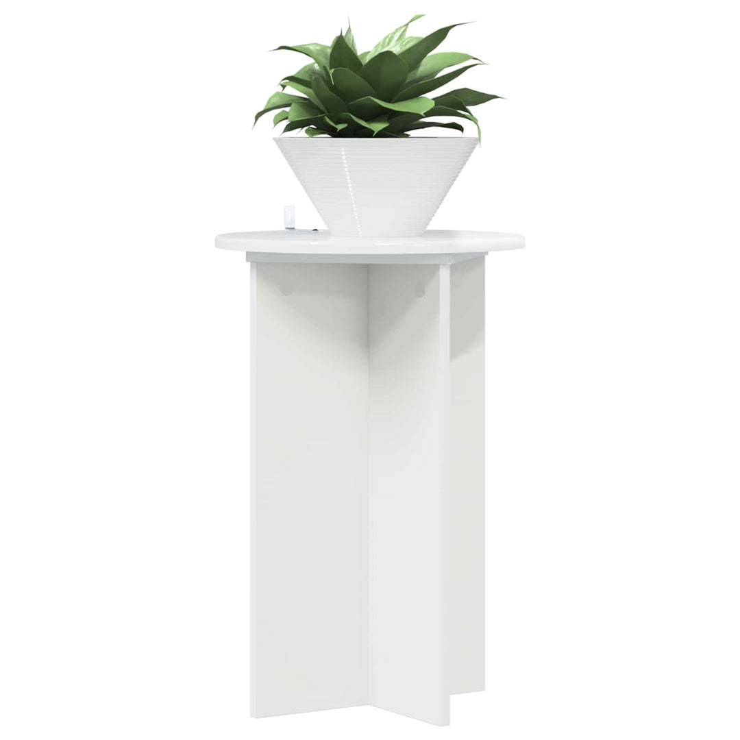 Planteholder 2 pcs Hvid højglans Ø40 x 60 cm Konstrueret træ