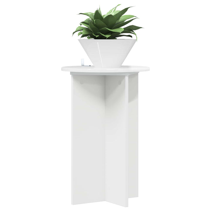 Planteholder 2 pcs Hvid højglans Ø40 x 60 cm Konstrueret træ