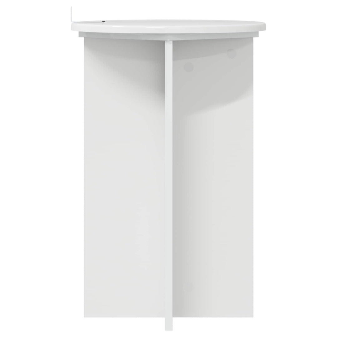 Planteholder 2 pcs Hvid højglans Ø40 x 60 cm Konstrueret træ