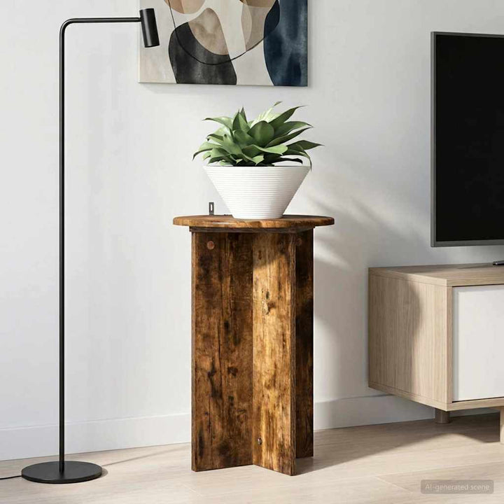 Planteholder 2 pcs Røget eg Ø40 x 60 cm Konstrueret træ