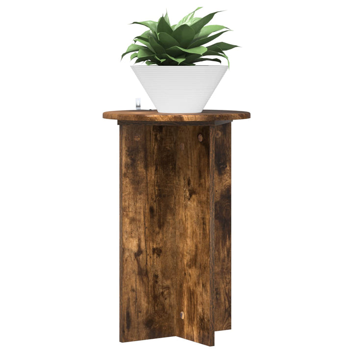 Planteholder 2 pcs Røget eg Ø40 x 60 cm Konstrueret træ