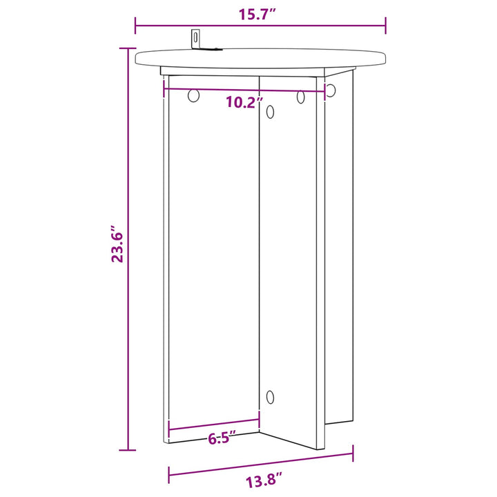 Planteholder 2 pcs Røget eg Ø40 x 60 cm Konstrueret træ