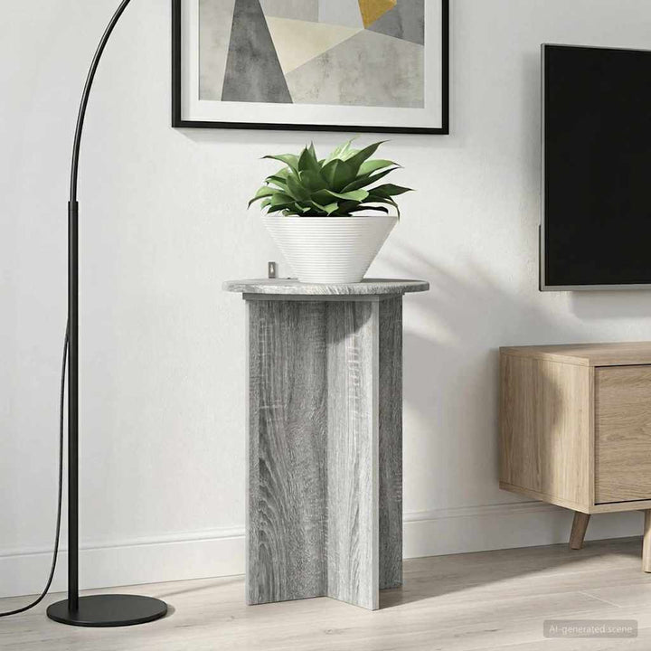 Planteholder 2 stk. Grå sonoma-eg Ø40 x 60 cm Konstrueret træ