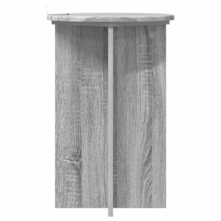 Planteholder 2 stk. Grå sonoma-eg Ø40 x 60 cm Konstrueret træ