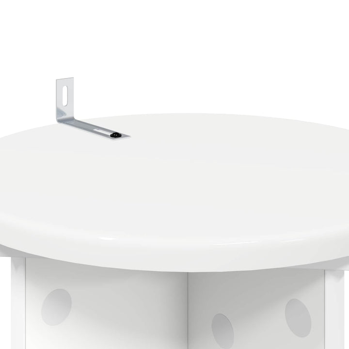 Planteholder 2 pcs Hvid Ø29,5 x 60 cm Konstrueret træ