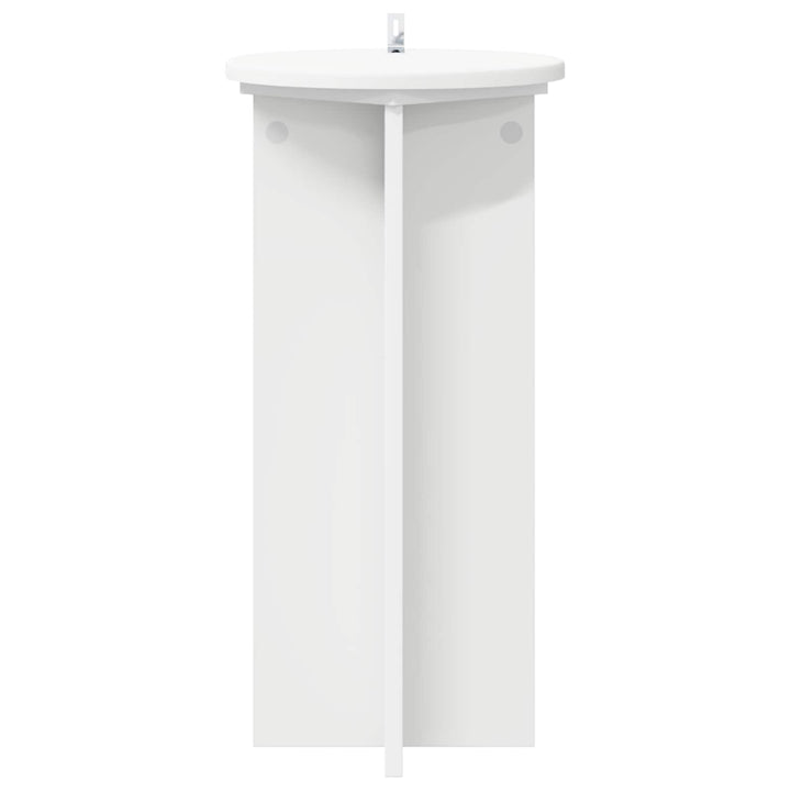 Planteholder 2 pcs Hvid Ø29,5 x 60 cm Konstrueret træ