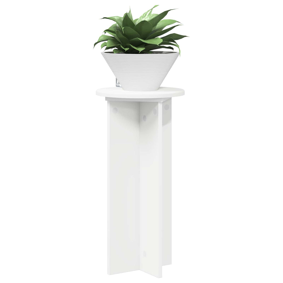 Planteholder 2 pcs Hvid Ø29,5 x 60 cm Konstrueret træ