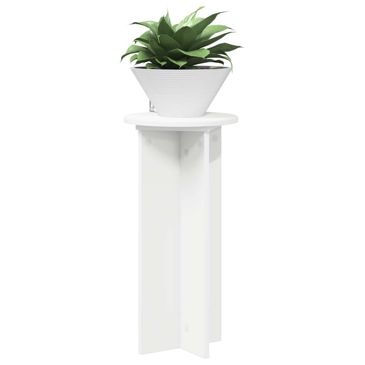 Planteholder 2 pcs Hvid Ø29,5 x 60 cm Konstrueret træ