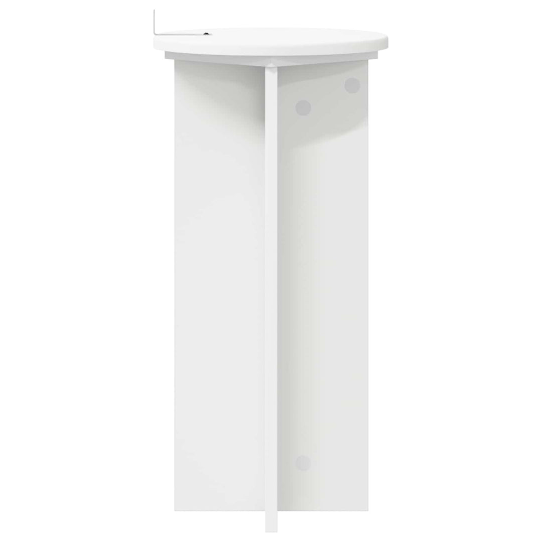 Planteholder 2 pcs Hvid Ø29,5 x 60 cm Konstrueret træ