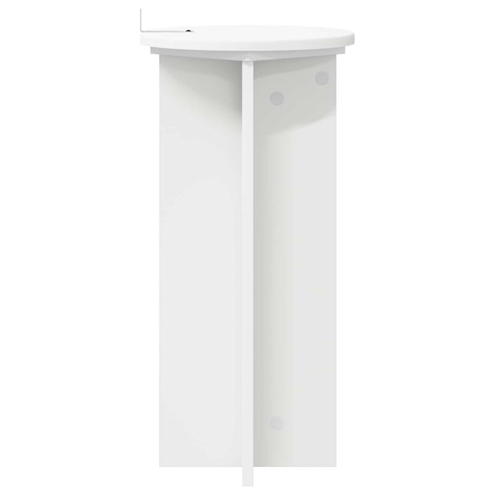Planteholder 2 pcs Hvid Ø29,5 x 60 cm Konstrueret træ