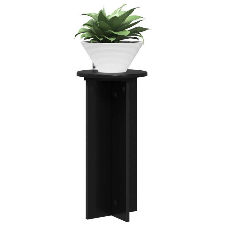 Planteholder 2 pcs Sort 29,5 x 29,5 x 60 cm Konstrueret træ
