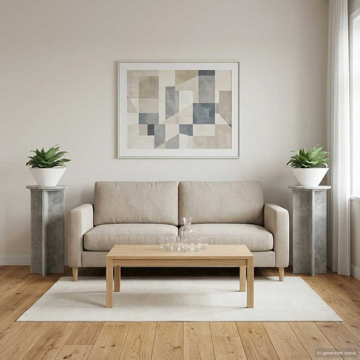Planteholder 2 pcs Betongrå 29,5 x 29,5 x 60 cm Konstrueret træ
