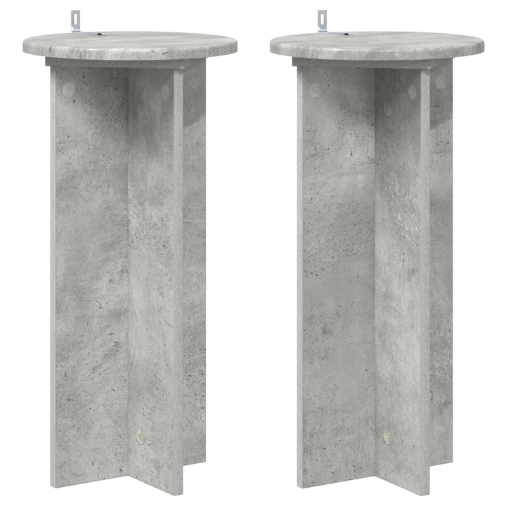 Planteholder 2 pcs Betongrå 29,5 x 29,5 x 60 cm Konstrueret træ