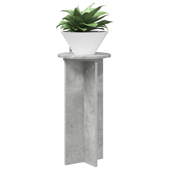 Planteholder 2 pcs Betongrå 29,5 x 29,5 x 60 cm Konstrueret træ