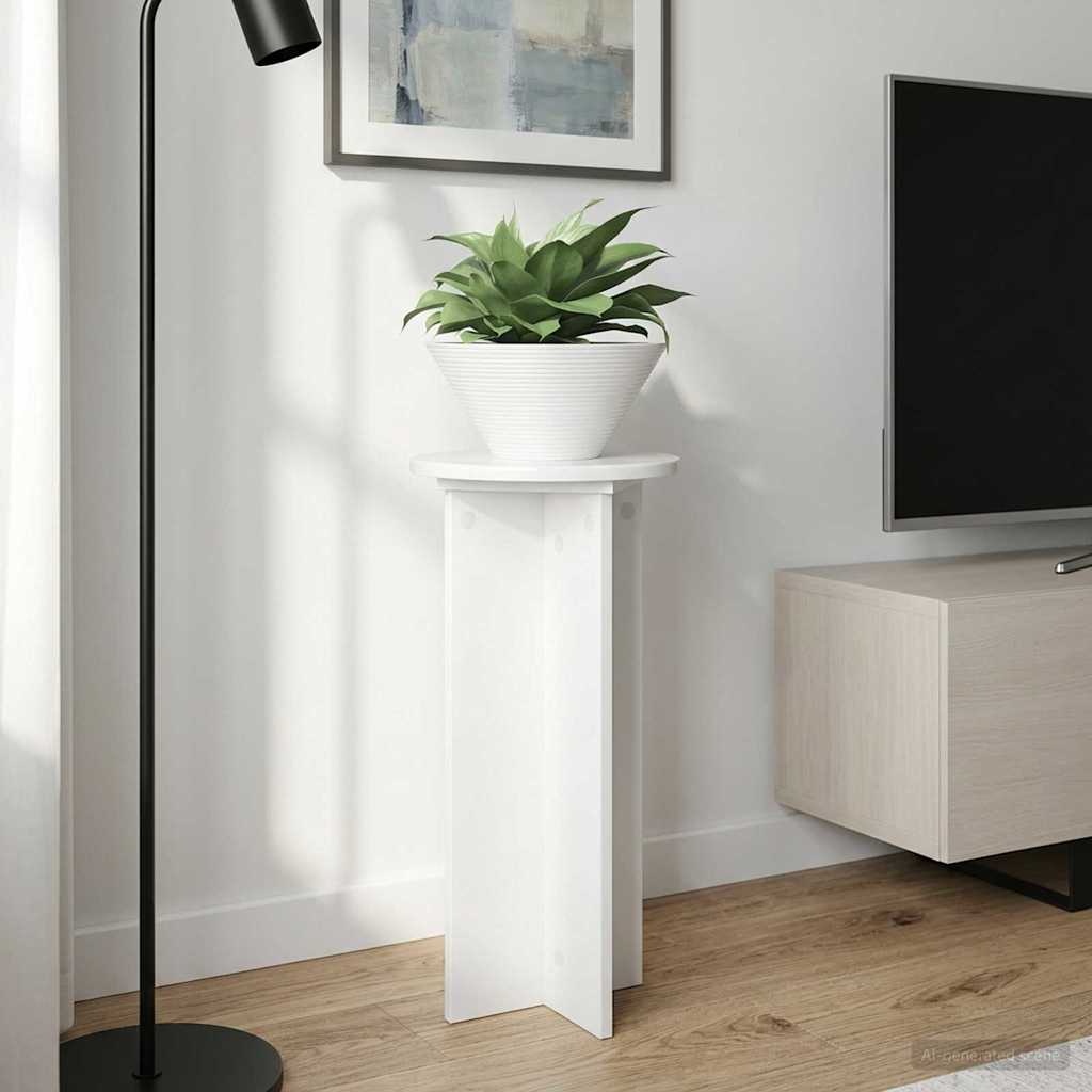Planteholder 2 pcs Hvid højglans 29,5 x 29,5 x 60 cm