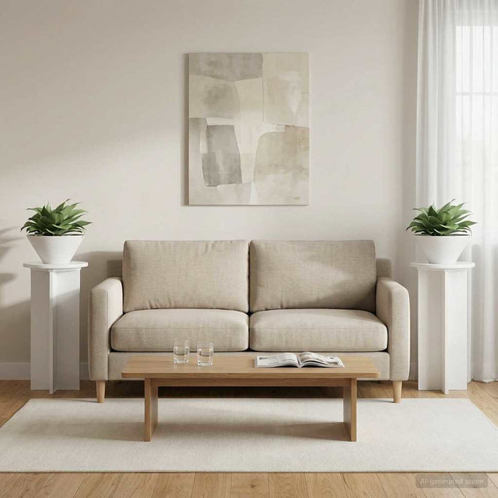 Planteholder 2 pcs Hvid højglans 29,5 x 29,5 x 60 cm