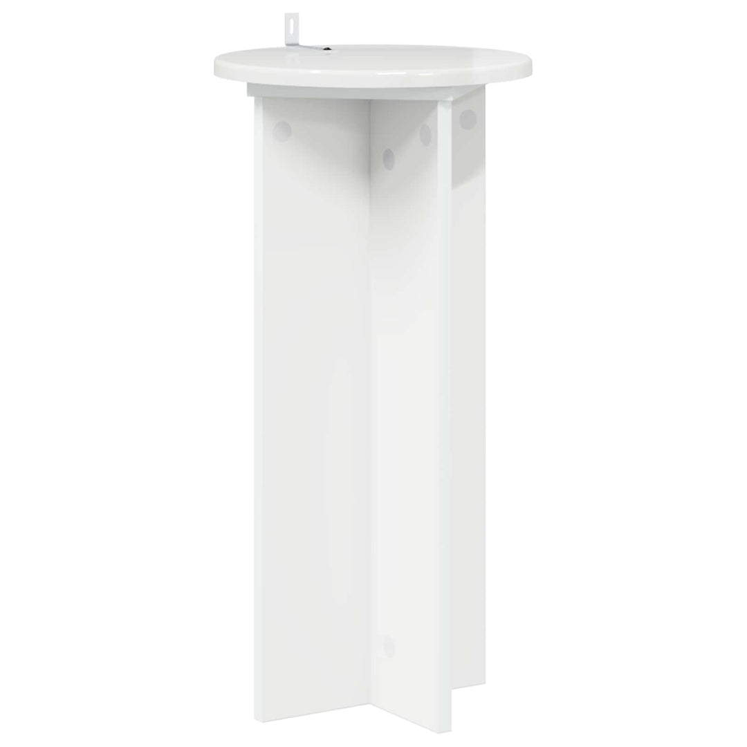 Planteholder 2 pcs Hvid højglans 29,5 x 29,5 x 60 cm