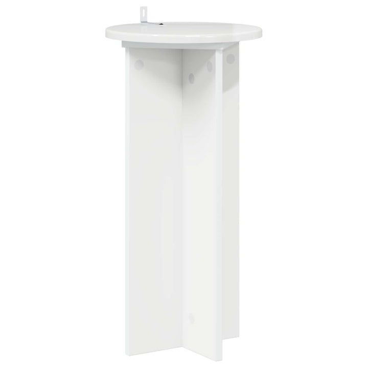 Planteholder 2 pcs Hvid højglans 29,5 x 29,5 x 60 cm