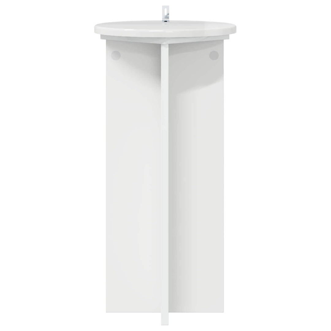 Planteholder 2 pcs Hvid højglans 29,5 x 29,5 x 60 cm