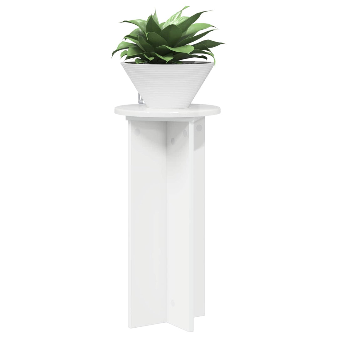 Planteholder 2 pcs Hvid højglans 29,5 x 29,5 x 60 cm