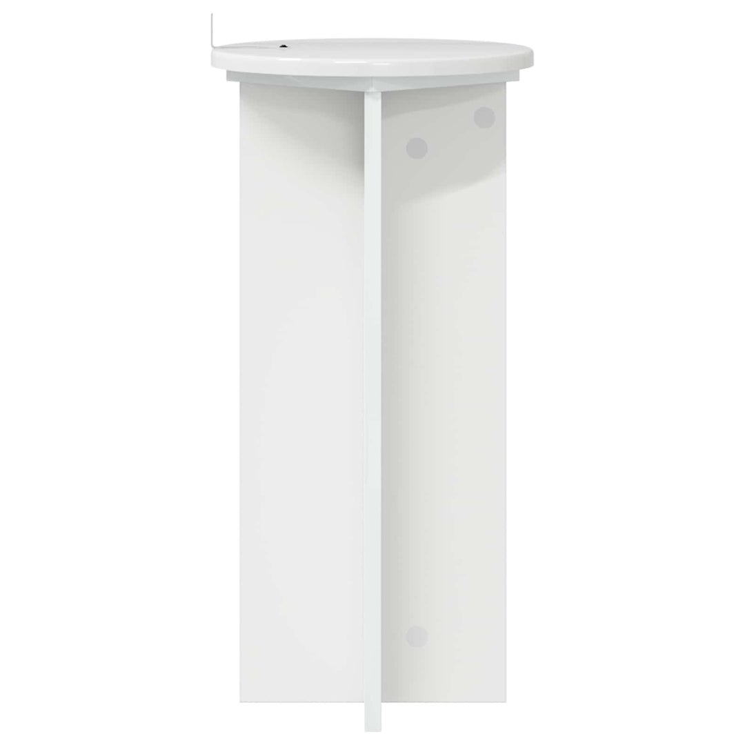 Planteholder 2 pcs Hvid højglans 29,5 x 29,5 x 60 cm