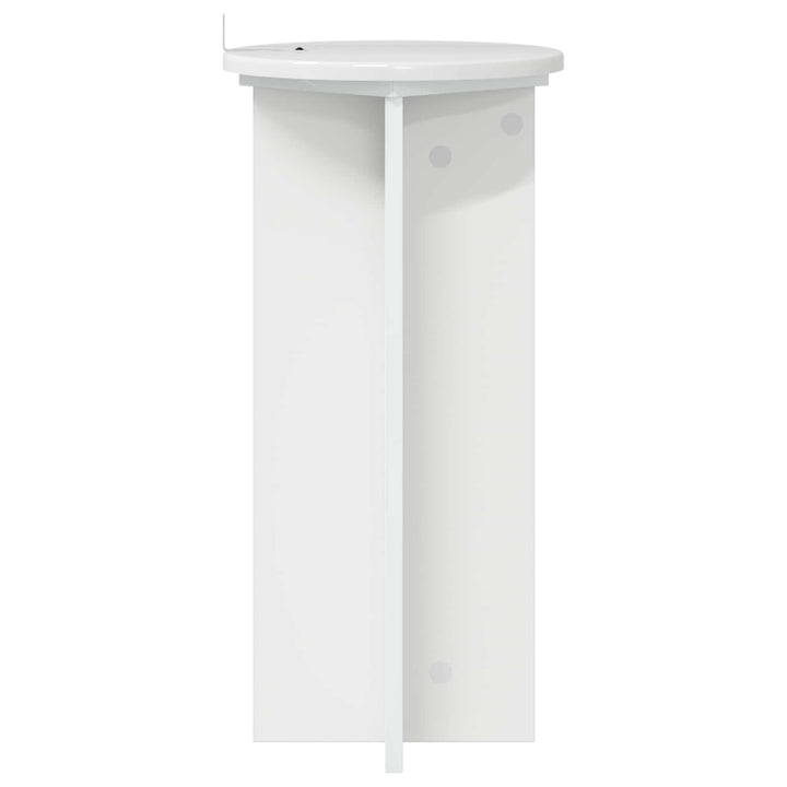 Planteholder 2 pcs Hvid højglans 29,5 x 29,5 x 60 cm