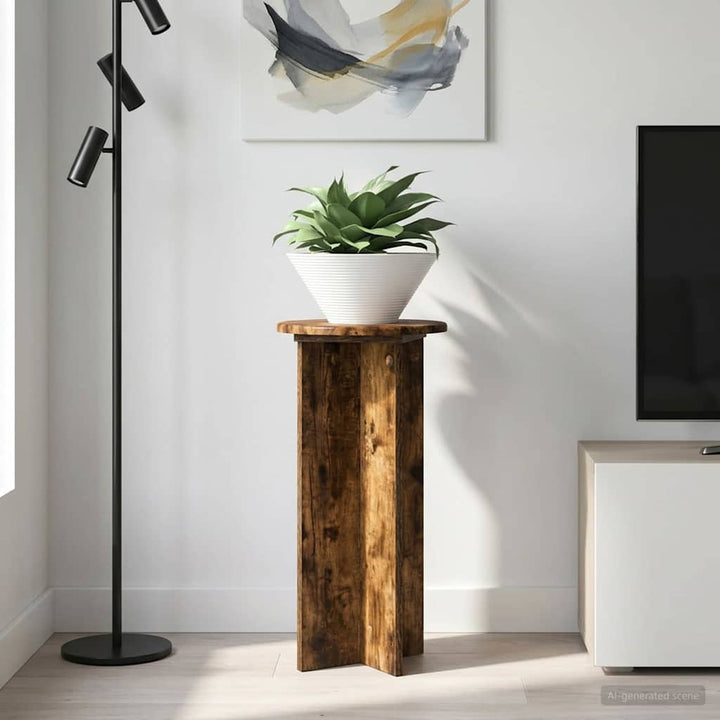 Planteholder 2 stk. Røget eg 29,5 x 29,5 x 60 cm