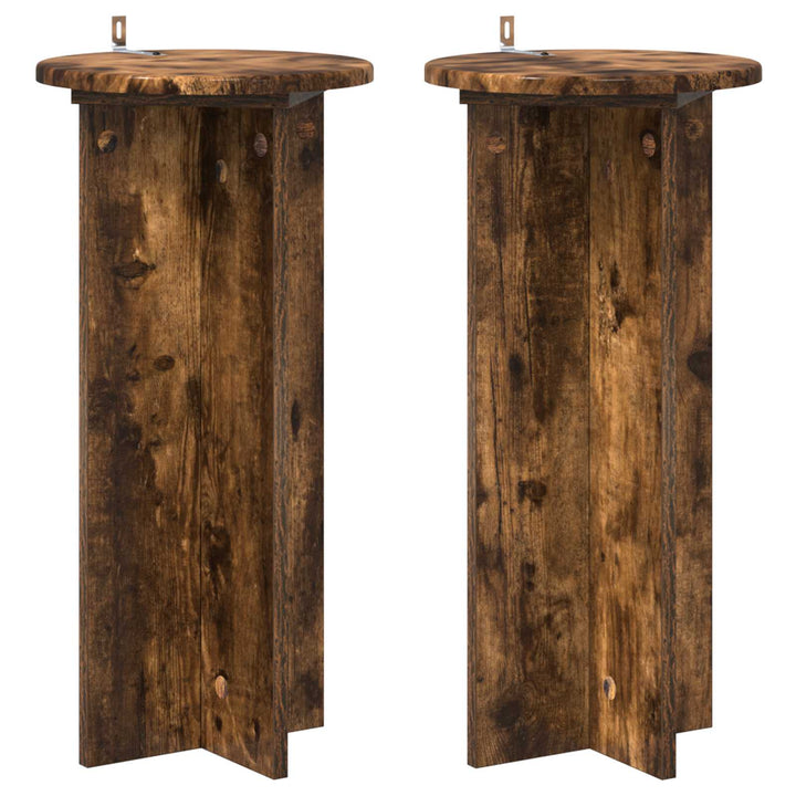 Planteholder 2 stk. Røget eg 29,5 x 29,5 x 60 cm