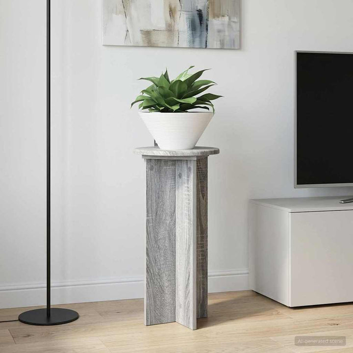 Planteholder 2 stk. Grå sonoma-eg 29,5 x 29,5 x 60 cm