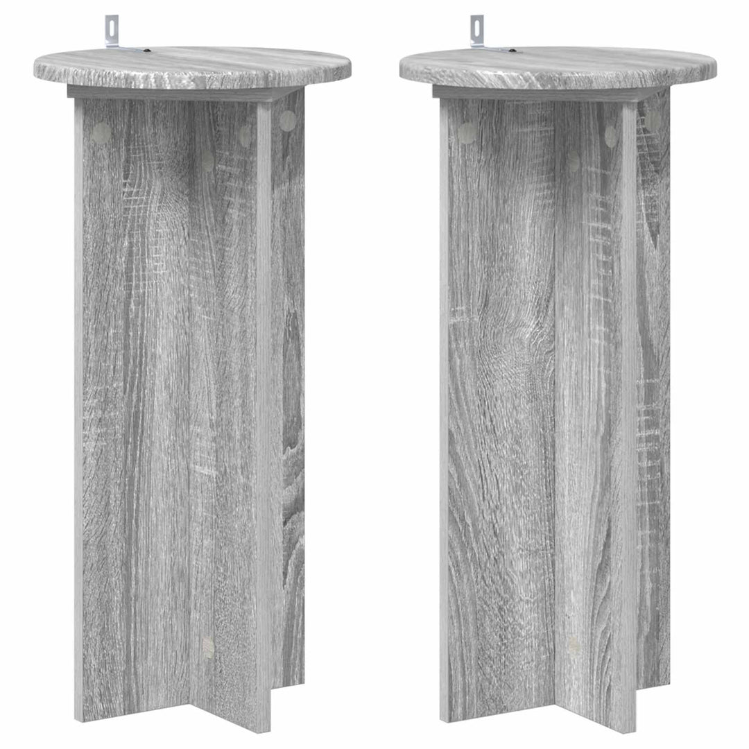 Planteholder 2 stk. Grå sonoma-eg 29,5 x 29,5 x 60 cm
