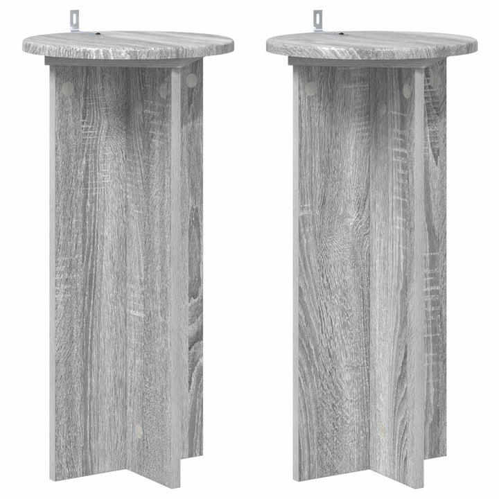 Planteholder 2 stk. Grå sonoma-eg 29,5 x 29,5 x 60 cm