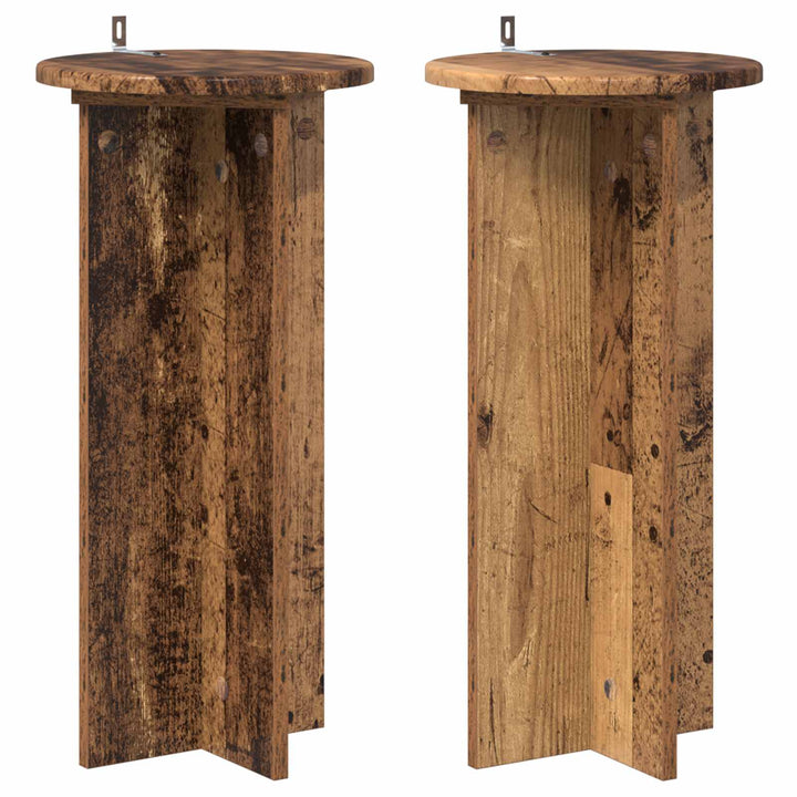 Planteholder 2 pcs Gammelt træ 29,5 x 29,5 x 60 cm