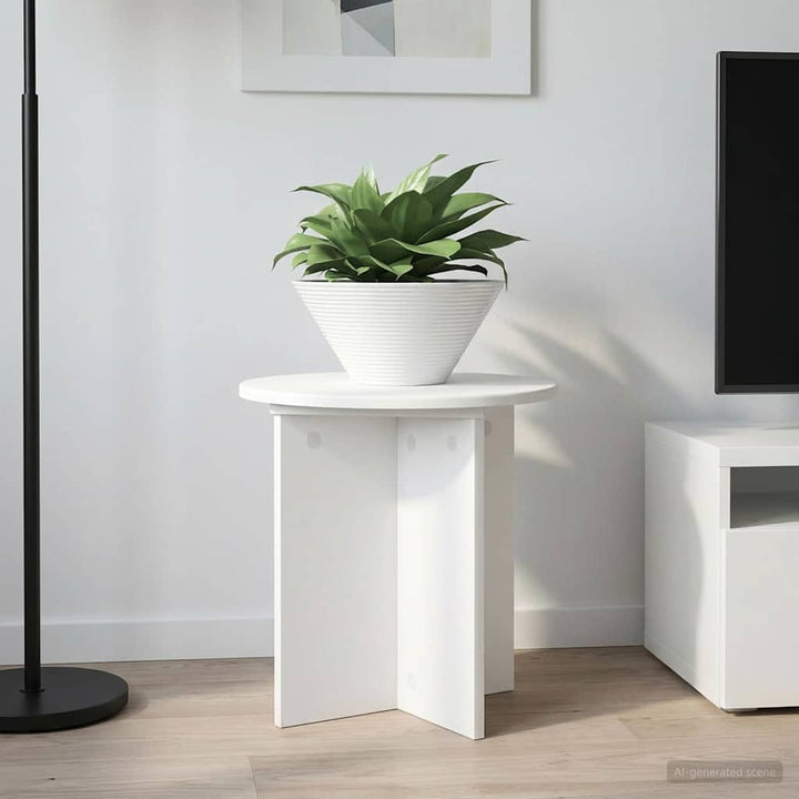 Planteholder 2 pcs Hvid Ø40 x 40 cm Konstrueret træ