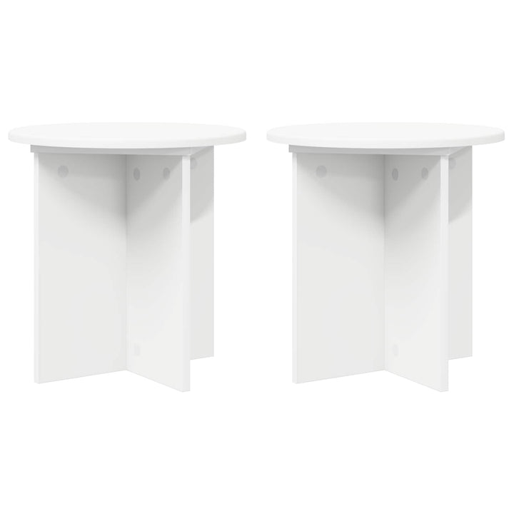 Planteholder 2 pcs Hvid Ø40 x 40 cm Konstrueret træ