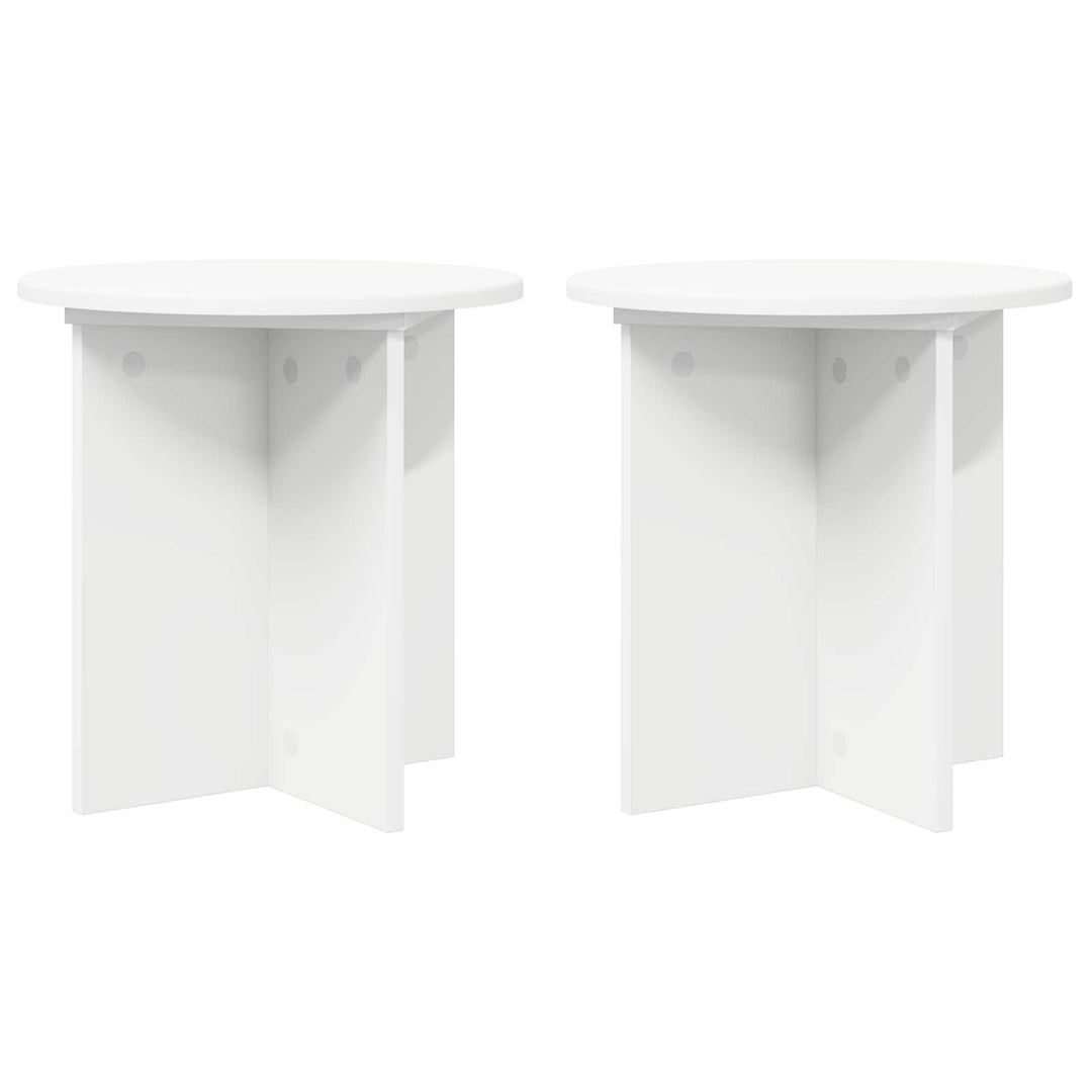 Planteholder 2 pcs Hvid Ø40 x 40 cm Konstrueret træ