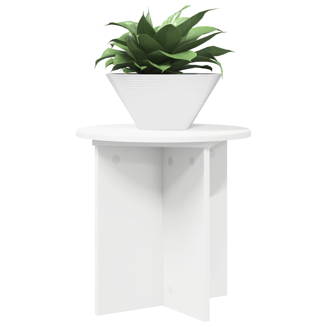 Planteholder 2 pcs Hvid Ø40 x 40 cm Konstrueret træ