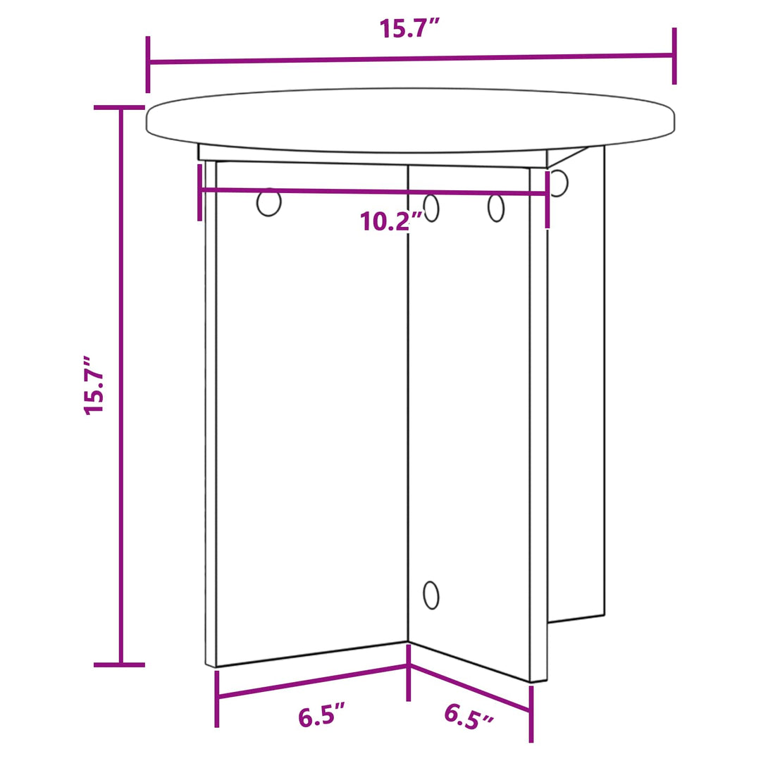 Planteholder 2 pcs Hvid Ø40 x 40 cm Konstrueret træ