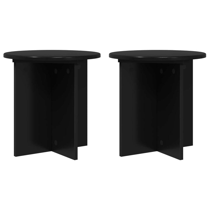 Planteholder 2 pcs Sort 40 x 40 x 40 cm Konstrueret træ