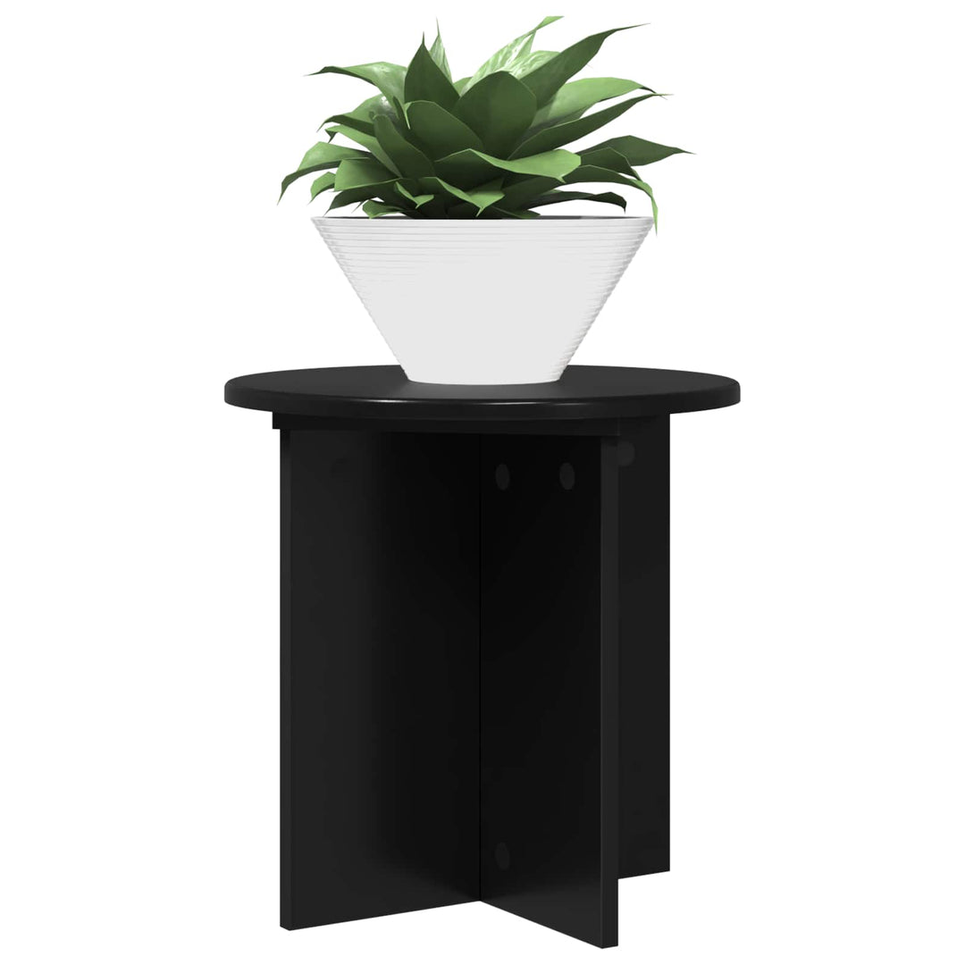 Planteholder 2 pcs Sort 40 x 40 x 40 cm Konstrueret træ