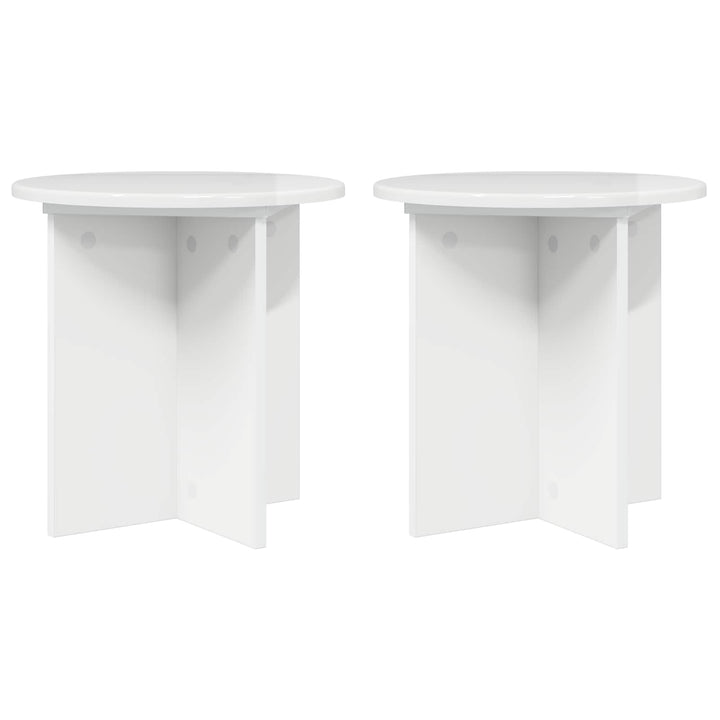 Planteholder 2 pcs Hvid højglans 40 x 40 x 40 cm