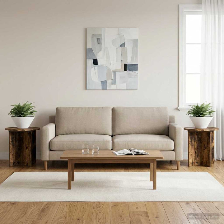 Planteholder 2 stk. Røget eg 40 x 40 x 40 cm Konstrueret træ