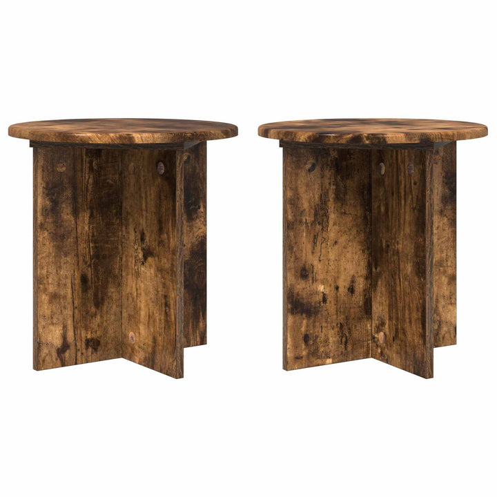 Planteholder 2 stk. Røget eg 40 x 40 x 40 cm Konstrueret træ