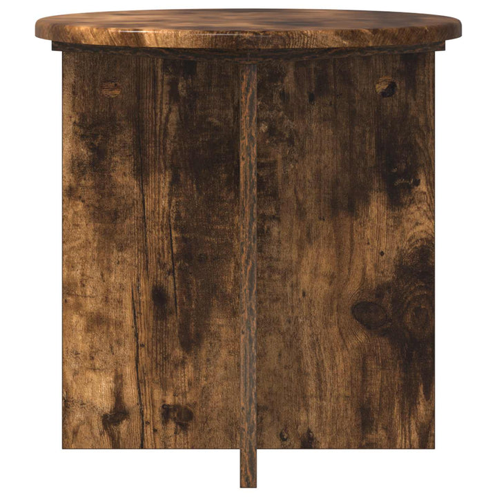 Planteholder 2 stk. Røget eg 40 x 40 x 40 cm Konstrueret træ