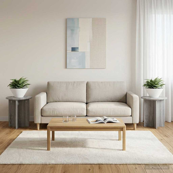 Planteholder 2 stk. Grå sonoma-eg 40 x 40 x 40 cm