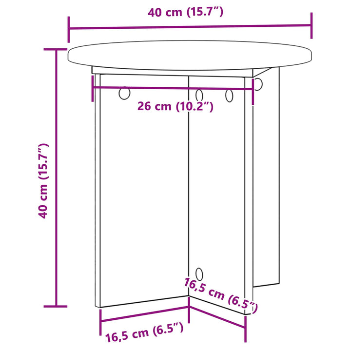Planteholder 2 stk. Grå sonoma-eg 40 x 40 x 40 cm