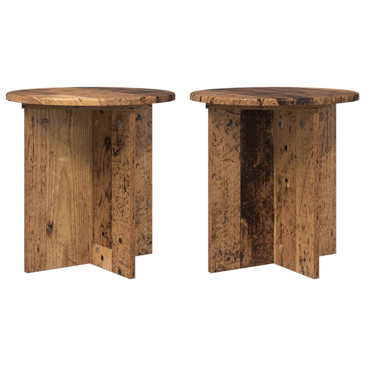 Planteholder 2 pcs Gammelt træ 40 x 40 x 40 cm Konstrueret træ