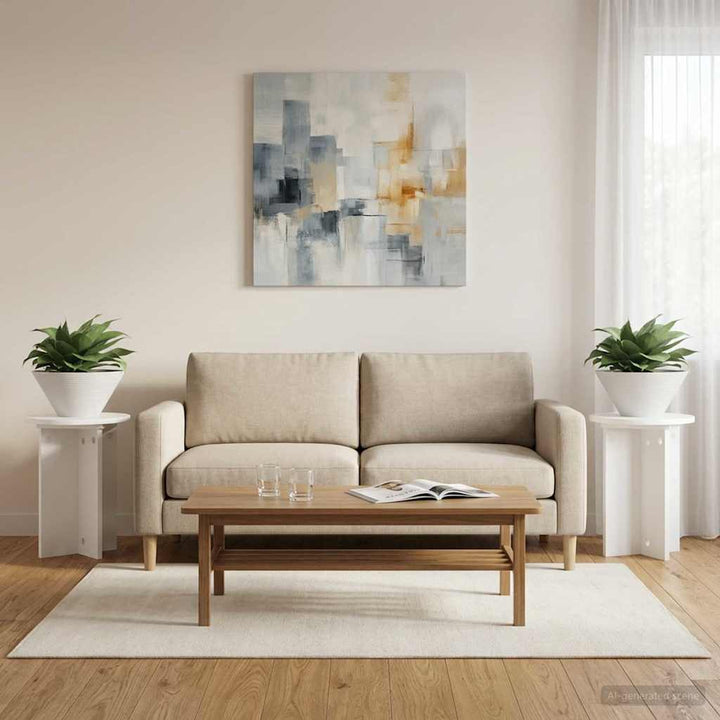 Planteholder 2 pcs Hvid Ø29,5 x 40 cm Konstrueret træ