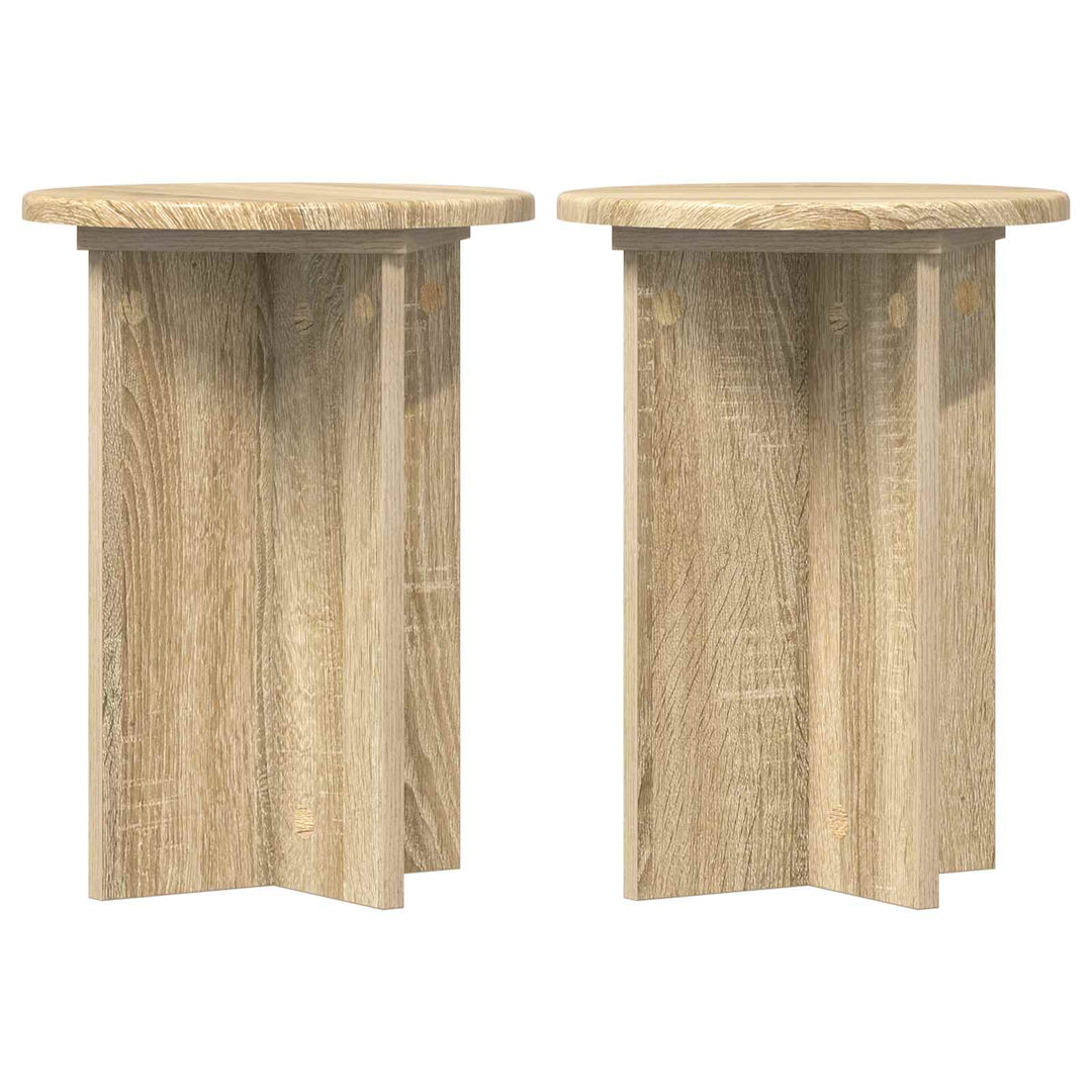 Planteholder 2 pcs Sonoma-eg Ø29,5 x 40 cm Konstrueret træ