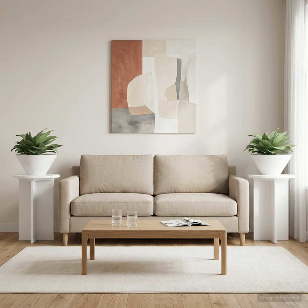 Planteholder 2 pcs Hvid højglans Ø29,5 x 40 cm Konstrueret træ